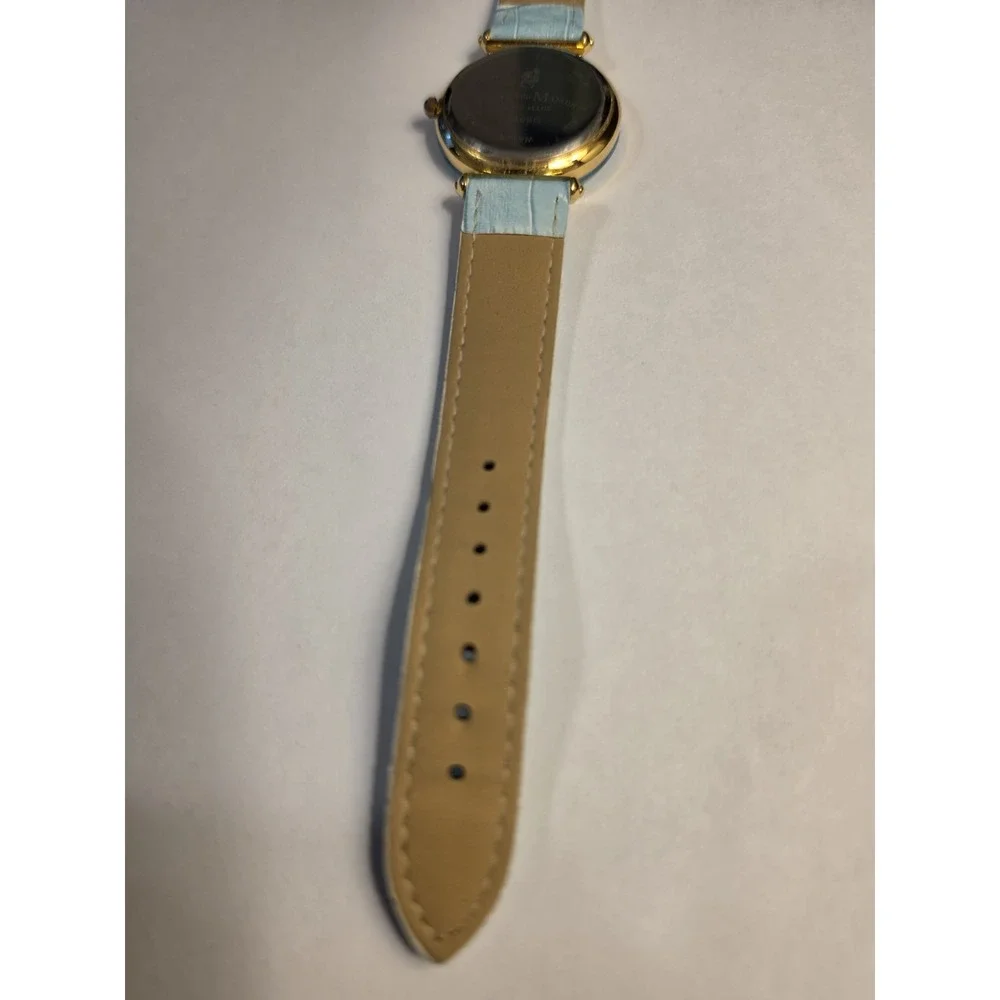 Jacques du Manoir 2409G Women's Blue Crystal Dial Gold Tone Quartz Watch Works